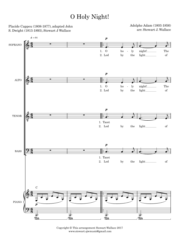 O Holy Night! (arr. Stewart J Wallace)