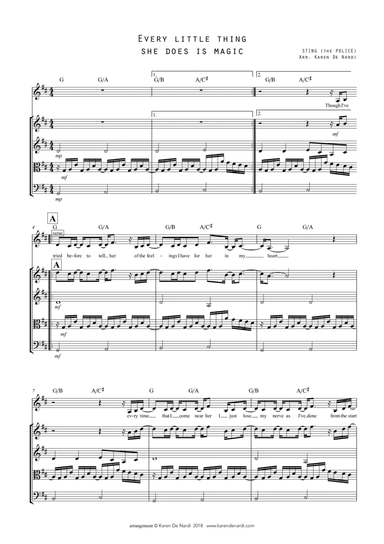 Every Little Thing She Does Is Magic (arr. Karen De Nardi)