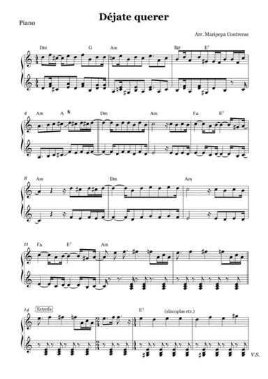 Dejate Querer (arr. M. Contreras)