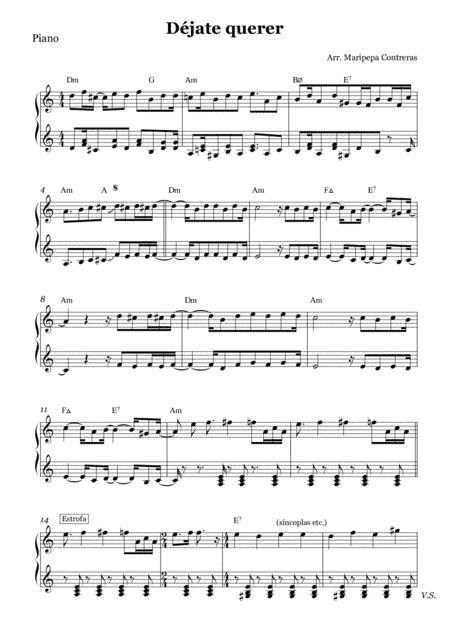 Dejate Querer (arr. M. Contreras)