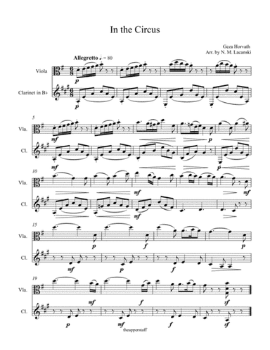 In the Circus (arr. Nick Lacanski)