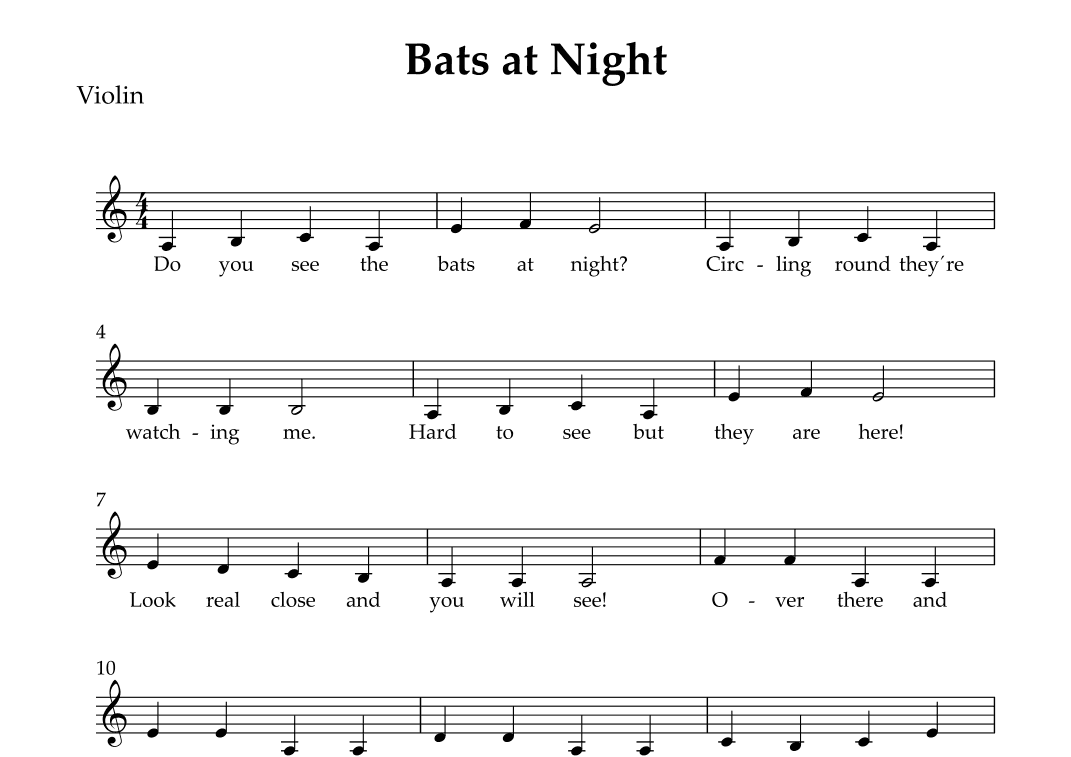 Bats at Night (arr. Wesley S. SIlva)