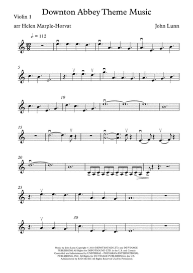 Downton Abbey (theme) (arr. HELEN MARPLE-HORVAT)