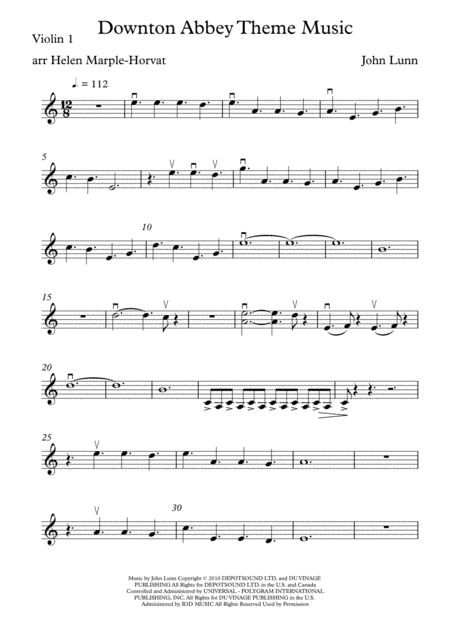 Downton Abbey (theme) (arr. HELEN MARPLE-HORVAT)