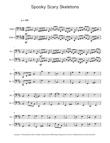 Spooky Scary Skeletons (arr. Ygor Nunes)