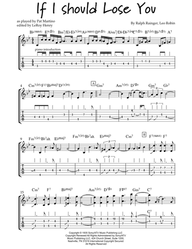 If I Should Lose You (arr. edited by Dr. LeRoy Henry)