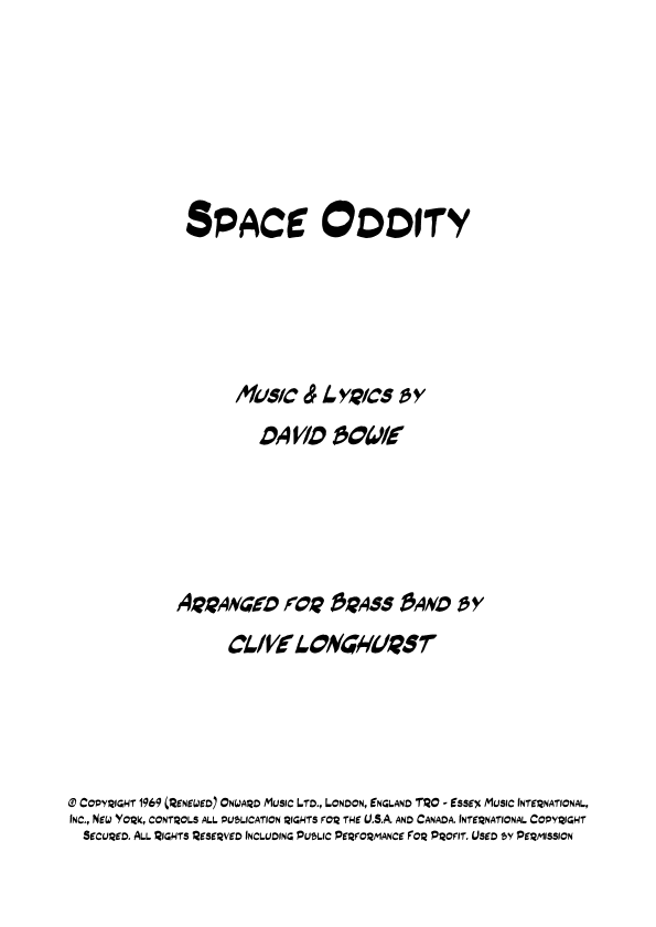 Space Oddity (arr. Clive Longhurst)