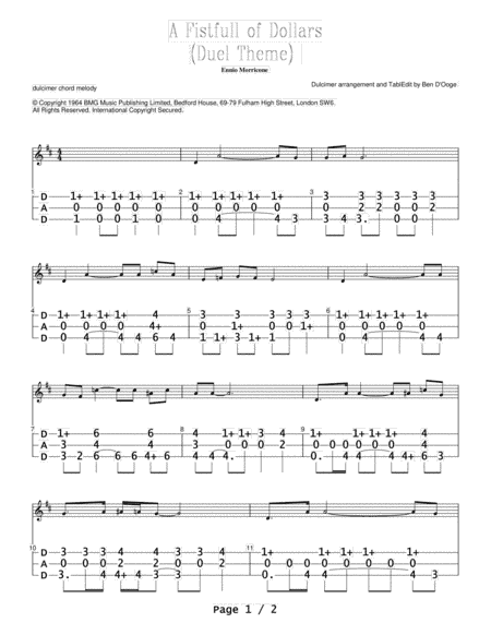 A Fistful Of Dollars (arr. Ben D'Ooge)