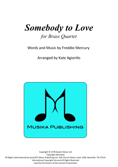 Somebody To Love (arr. Kate Agioritis)