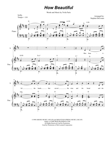 How Beautiful (arr. Stephen DeCesare)