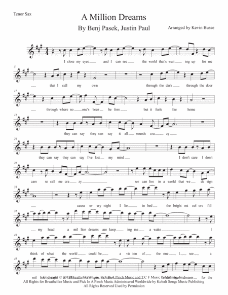 A Million Dreams (arr. Kevin Busse)