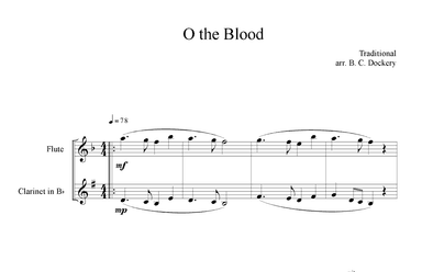 O The Blood (Flute and Clarinet Duet) (arr. B. C. Dockery)