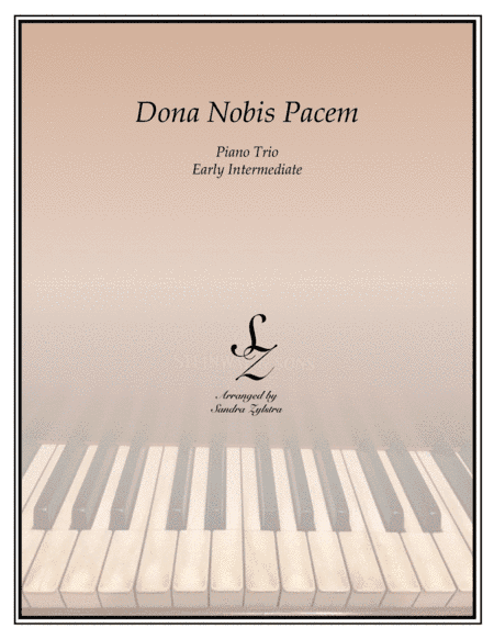 Dona Nobis Pacem (1 piano, 6 hand trio) (arr. Sandra Zylstra)