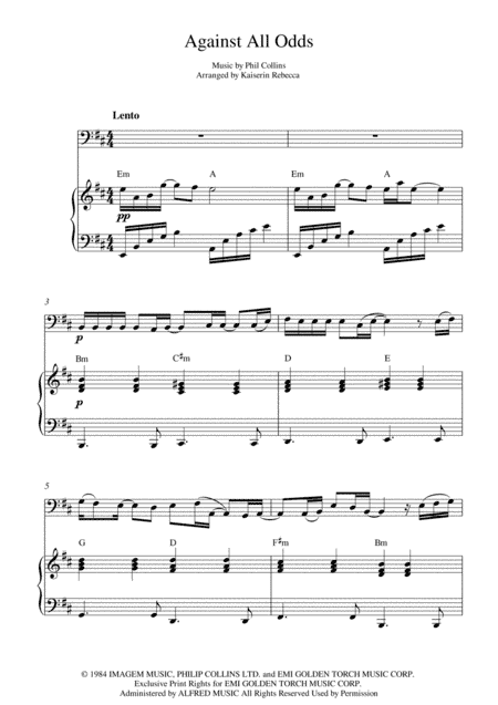Against All Odds (take A Look At Me Now) (arr. Kaiserin Rebecca)