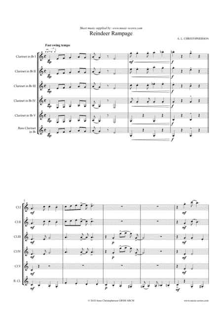 Reindeer Rampage - Clarinet Sextet