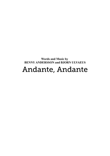 Andante, Andante (arr. Jonathan Francis)