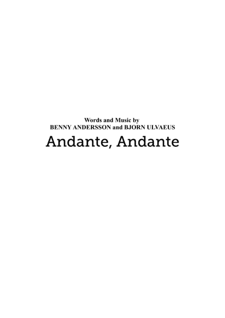 Andante, Andante (arr. Jonathan Francis)
