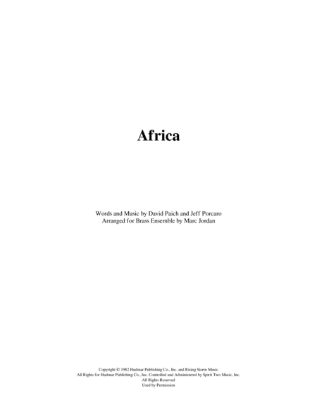 Africa (arr. Marc Jordan)