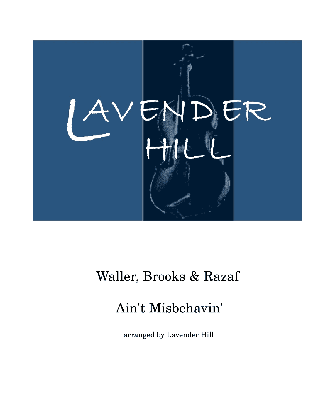 Ain't Misbehavin' (arr. Lavender Hill)