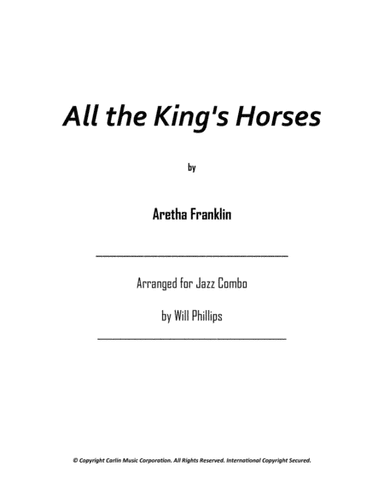 All The King's Horses (arr. Will Phillips)