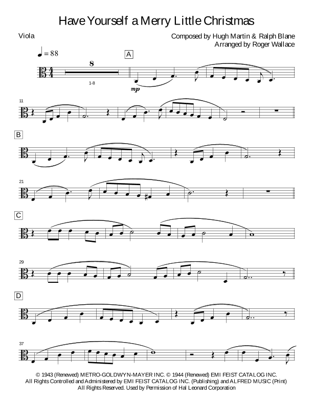 Have Yourself A Merry Little Christmas (arr. Roger Wallace)