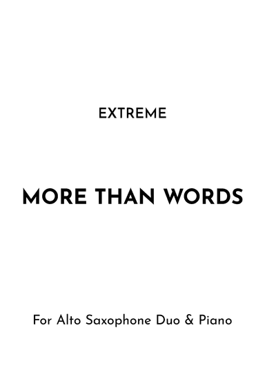 More Than Words (arr. Jireh J.)