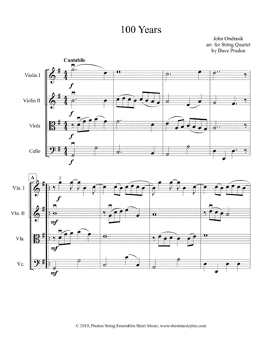 100 Years (arr. Dave Prudon)