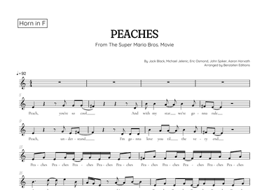 Peaches (arr. Benzaiten Editions)