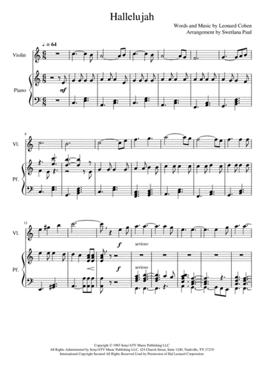 Hallelujah (arr. Swetlana Paul)