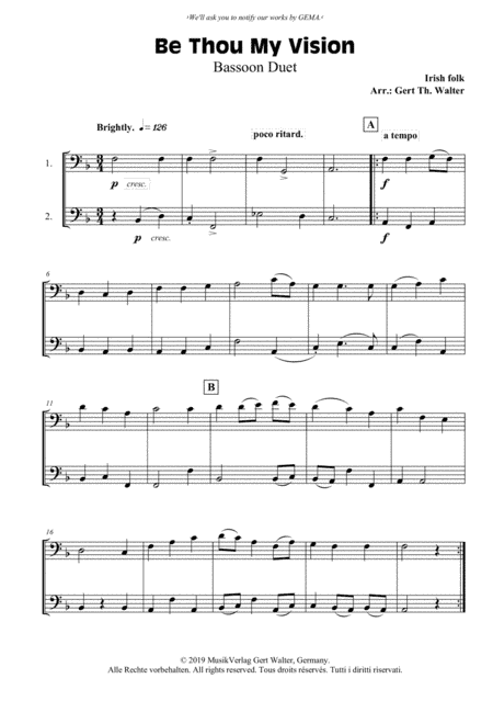 Be Thou My Vision (arr. Gert Th. Walter)