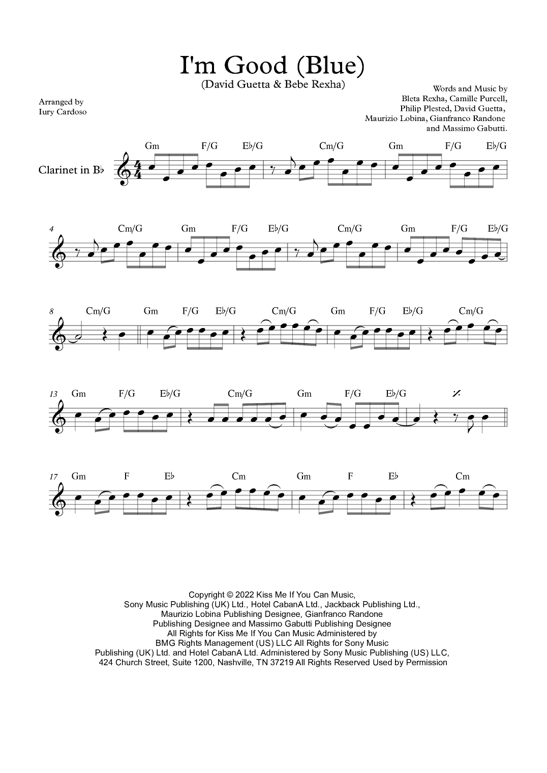 I'm Good (blue) (arr. Iury Cardoso)