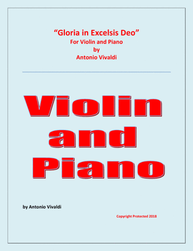 Gloria In Excelsis Deo - Violin and Piano - Advanced Intermediate (arr. Raymond Fenech)
