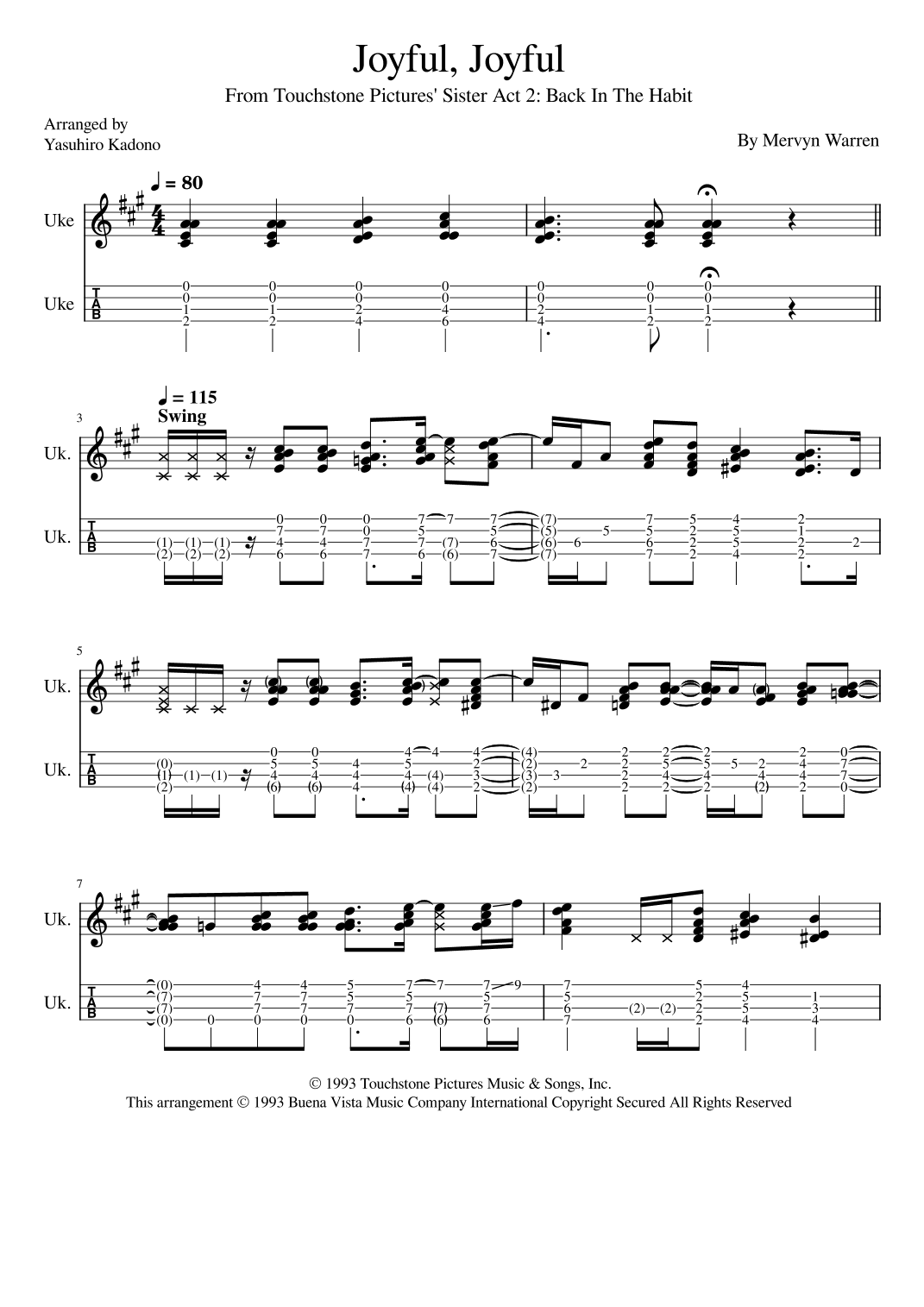 Joyful, Joyful (arr. Yasuhiro Kadono)
