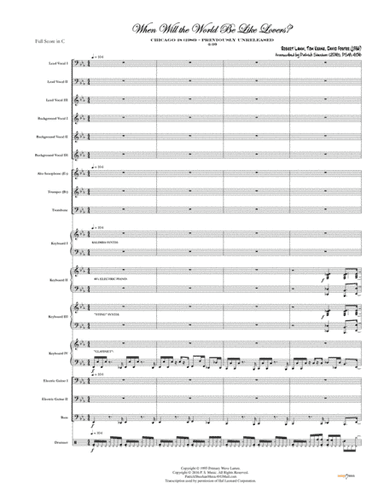 When Will The World Be Like Lovers (arr. Patrick Sheehan)