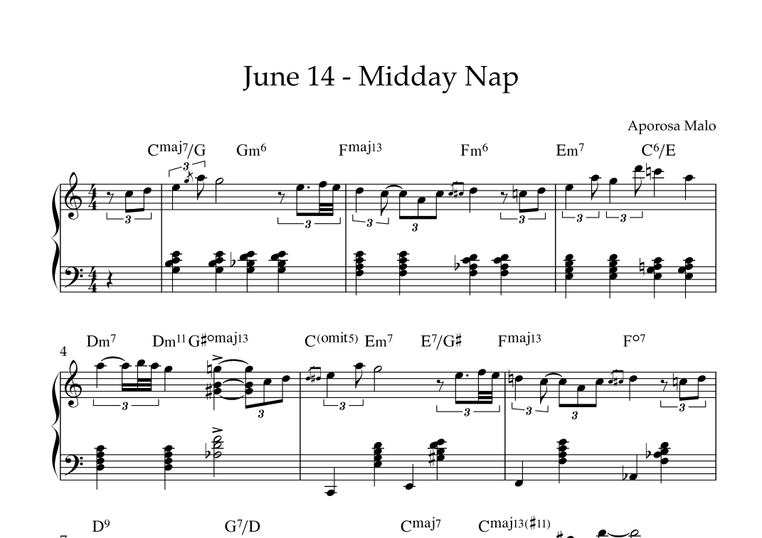 June 14 - Midday Nap