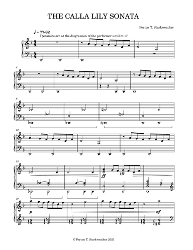 The Calla Lily Sonata