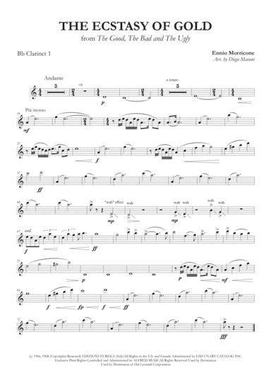 The Ecstasy Of Gold from THE GOOD, THE BAD AND THE UGLY (arr. Diego Marani)