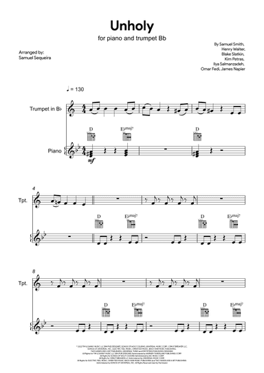 Unholy (arr. Samuel Sequeira)