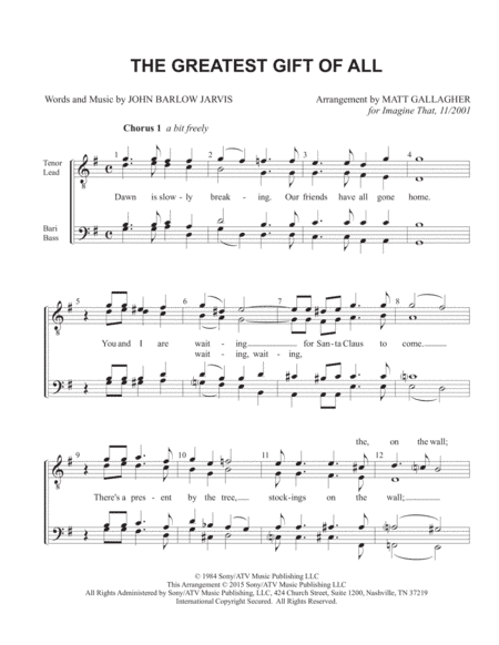 The Greatest Gift Of All (arr. Matt Gallagher)