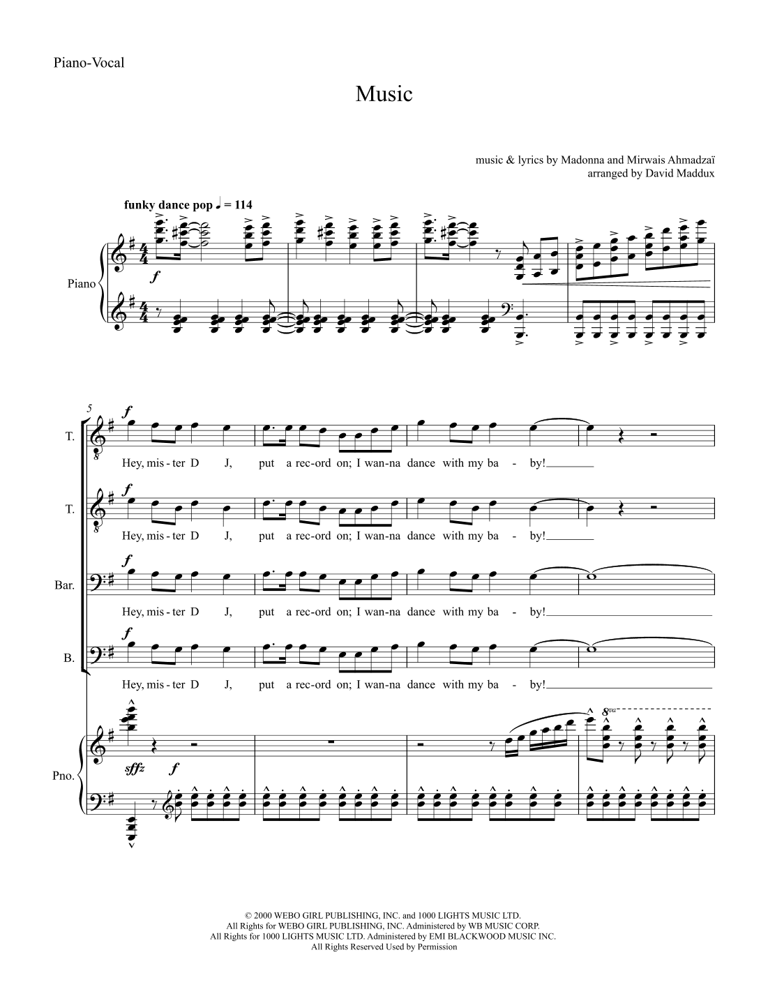 Music (arr. David Maddux)