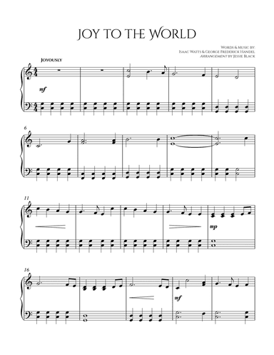 Joy to the World (arr. Jessie Black)