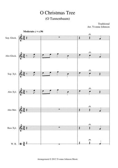 O Christmas Tree - For Orff Ensemble (arr. Yvonne Johnson)