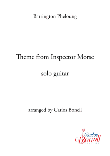Inspector Morse (arr. Carlos Bonell)