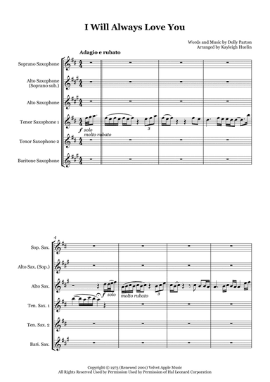 I Will Always Love You (arr. Kayleigh Huelin)