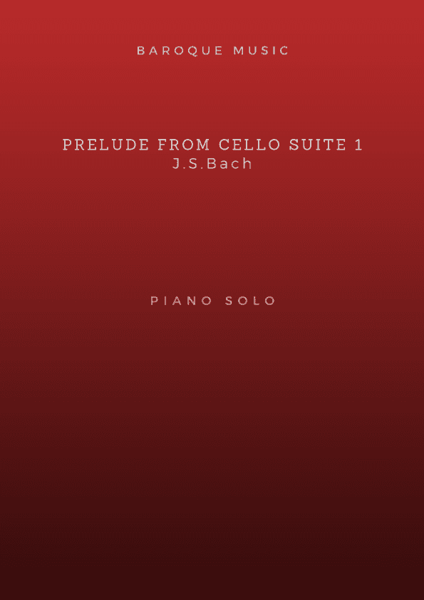 Prelude from Cello Suite BWV 1007 – Bach (Piano, left hand) (arr. F. Bernardo)
