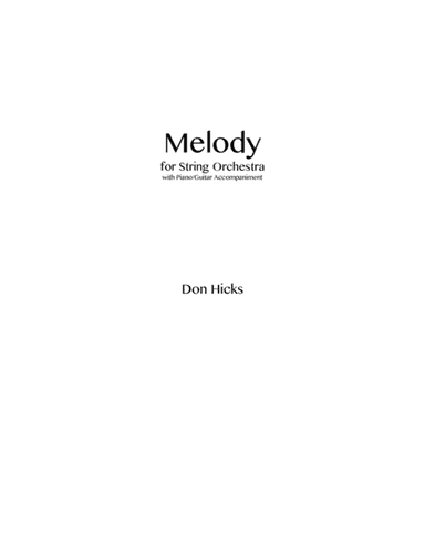 Melody (for String Orchestra)