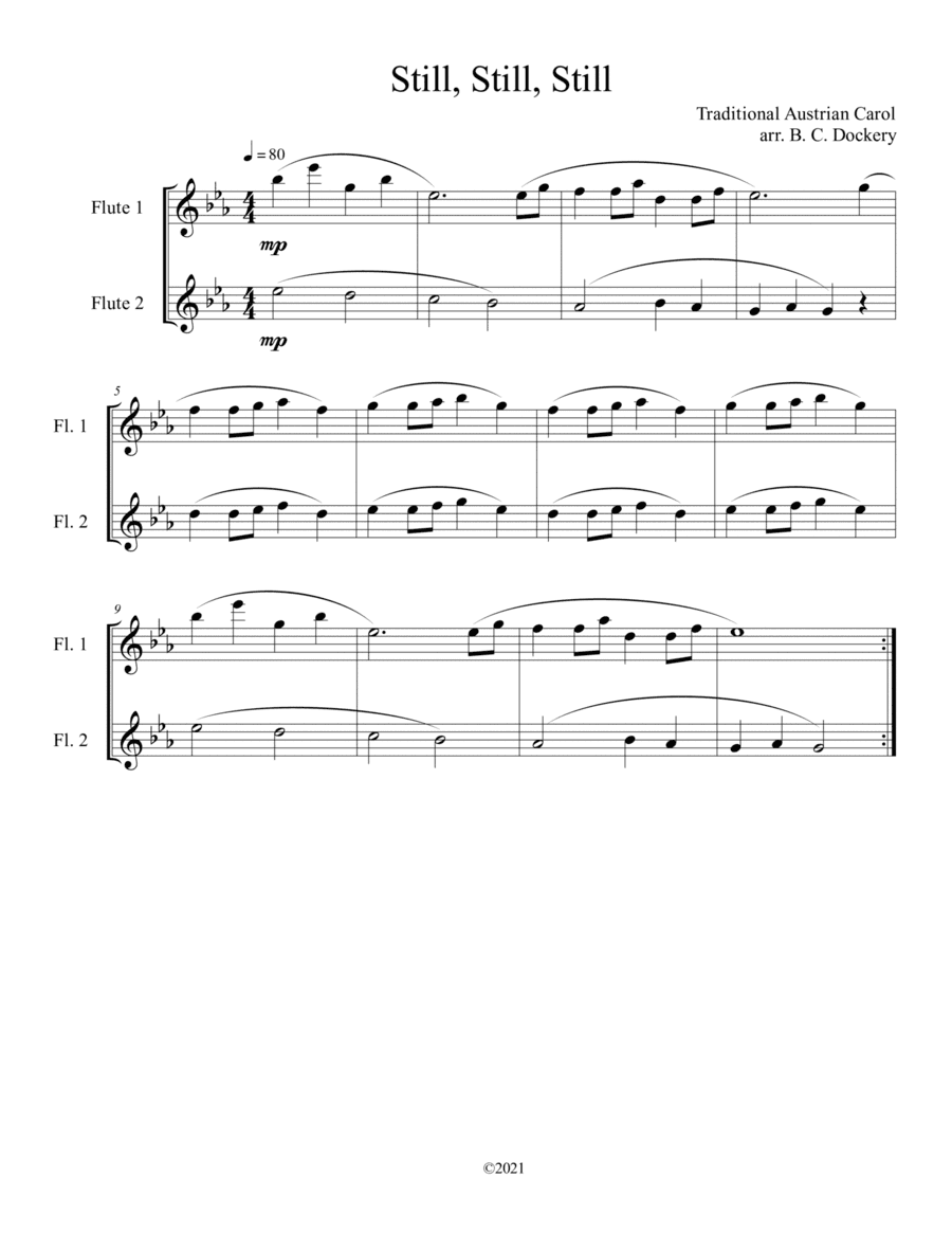 Still, Still, Still (Flute Duet) (arr. B. C. Dockery)