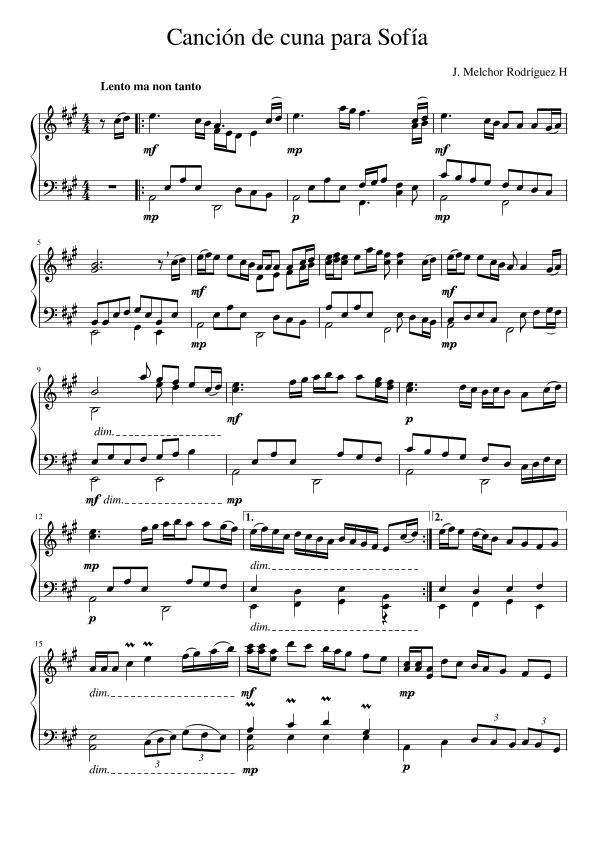 Canción de Cuna para Sofía