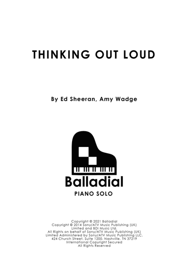 Thinking Out Loud (arr. Jessica Ranft)