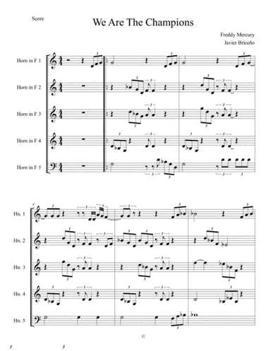 We Are The Champions (arr. Javier Horn)